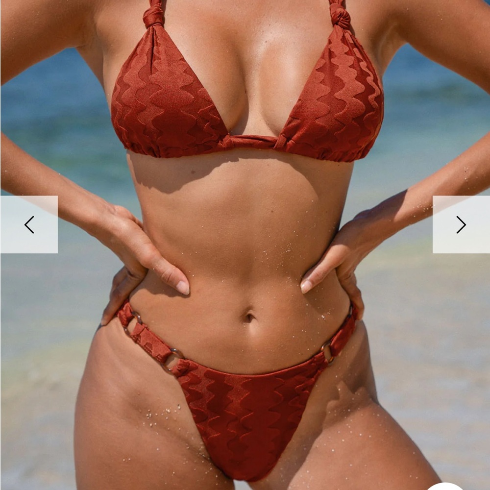BERLOOK Rust Zigzag Bikini Set